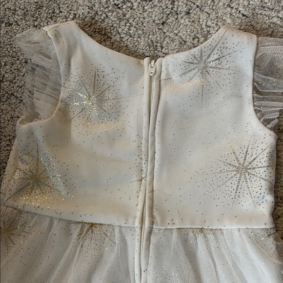 The Children's Place White and Gold Sparkle Dress Size 2T - Picture 5 of 6